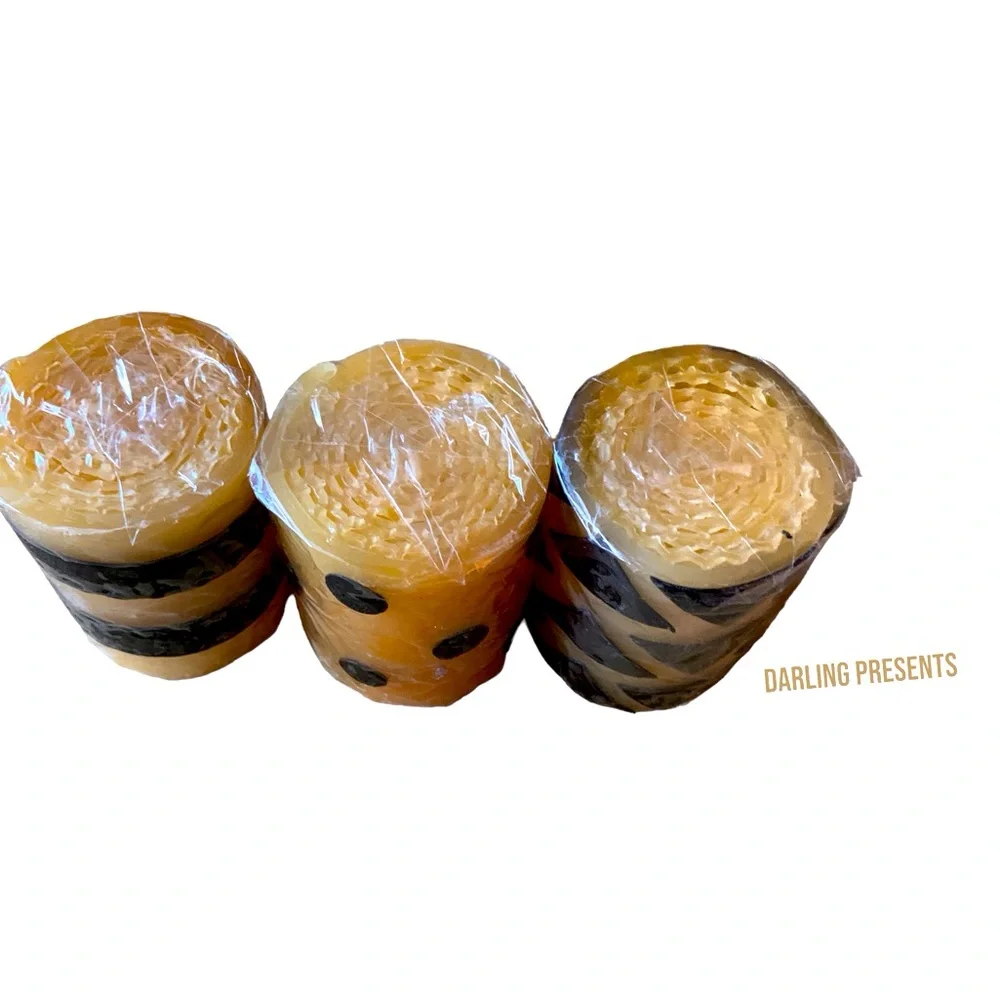 Et Al Designs Hand Crafted Bees Wax Candles 3 Pack Size 2.5 X 2